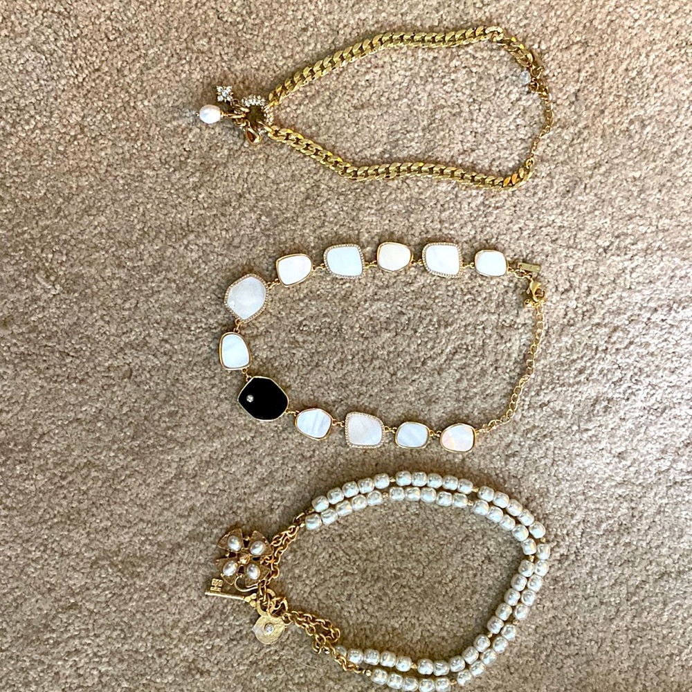 New bundle of 3 Chicos necklaces with tags.